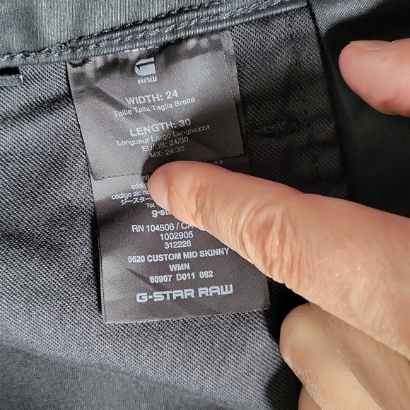 G-star raw black jeans size 24 - Picture 3 of 5